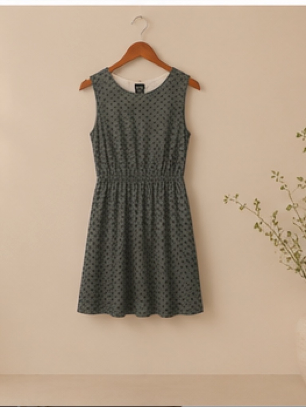 Twik Horse Print Dress • Soft Olive Green Mini Dress XS